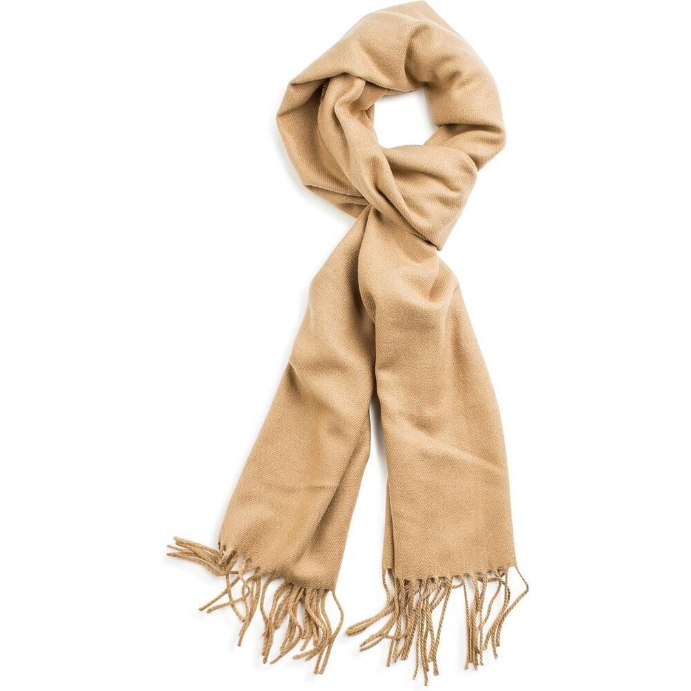 Women's Camel Super Soft Classic Cashmere Feel Winter Scarf Outerwear